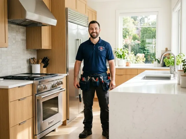 Appliance Repair Hero technician in a Atoka, TN kitchen after an appliance repair
